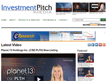 Tablet Screenshot of investmentpitch.com